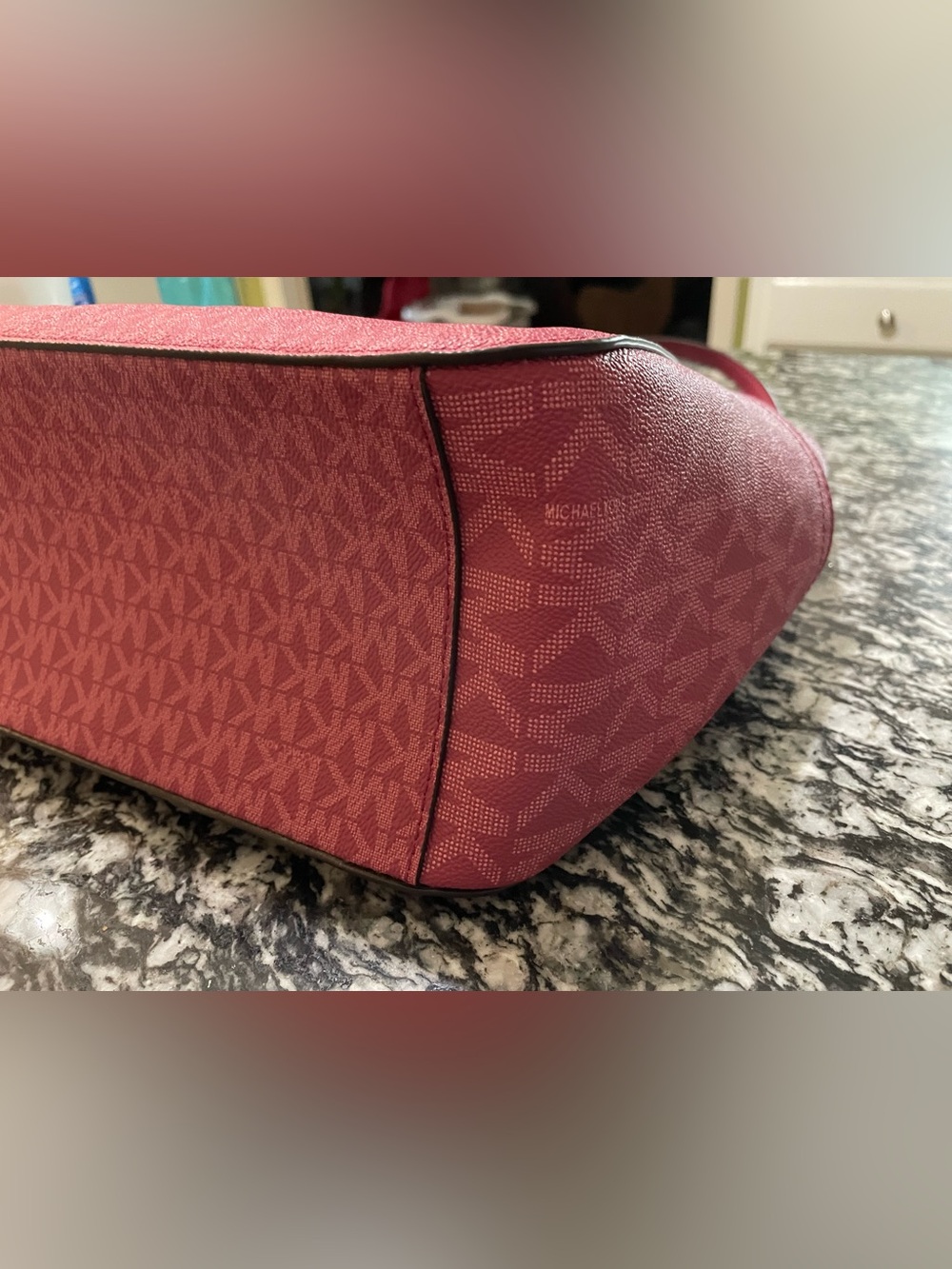 Michael Kors Red Signature Chain-Handle Tote - Picture 11 of 14